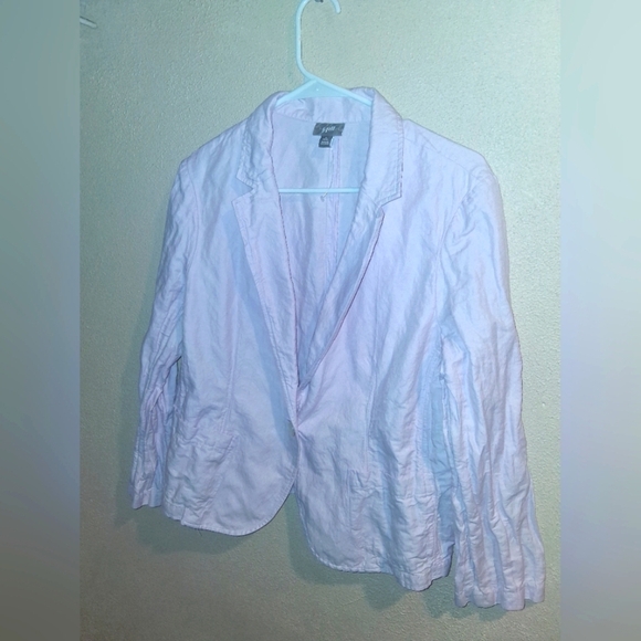 J. Jill Cotton Blend Lightwright Light Purple Blazer LP - Picture 1 of 7